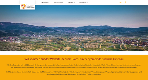 Screenshot von der Startseite https://kath-so.de/