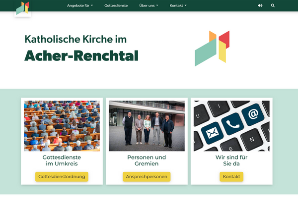 Screenshot der Startseite kath-art
