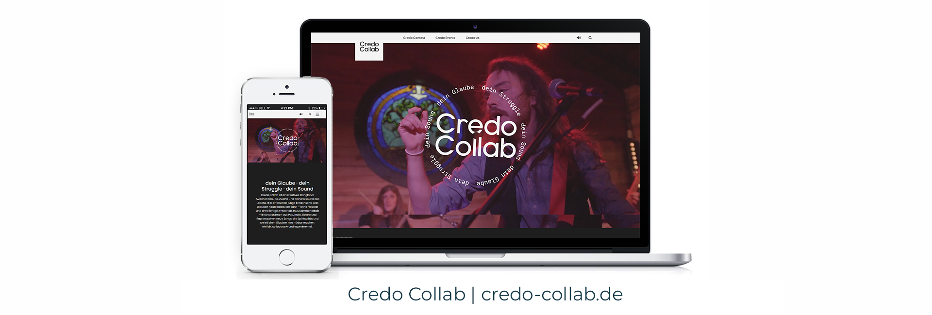 Mock-Up Webseite www.credo-collab.de