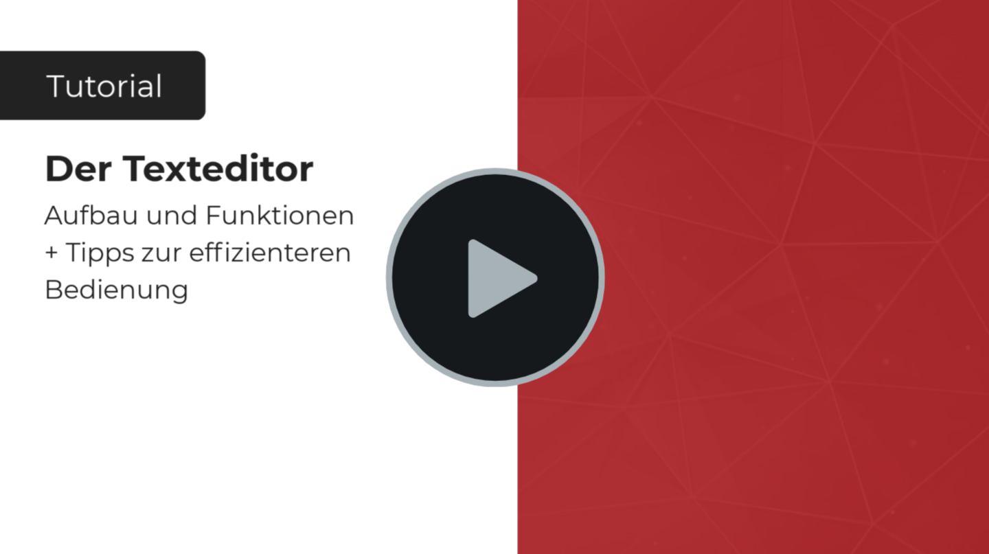Texteditor Grundlagen Video