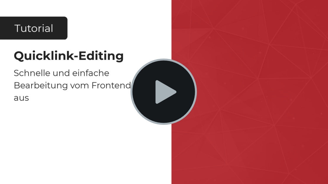 Quicklink-Editing Videotutorial Vorschaubild