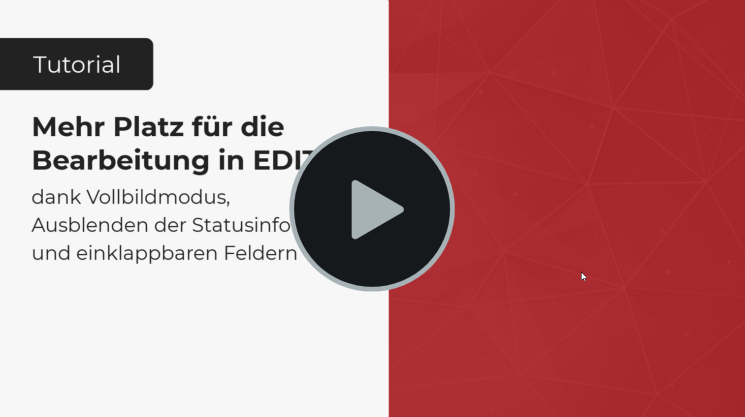 Mehr Platz in EDITH Video