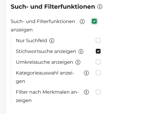 Zusammengehörigkeit von Eingabefelder am Beispiel des Orte-Bausteins